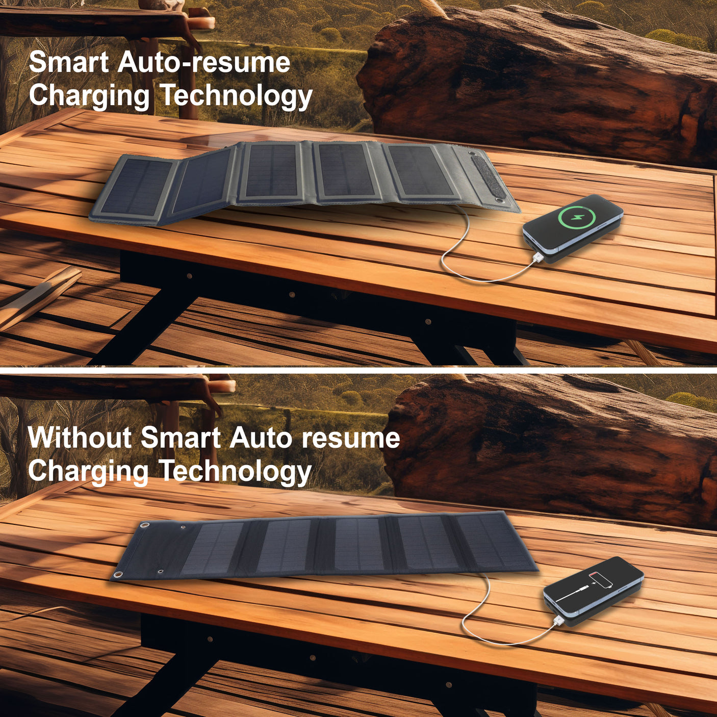 innowa 2-in-1 Solar Power Bank Wireless Charging set