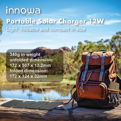 innowa Portable Solar Charger 12W