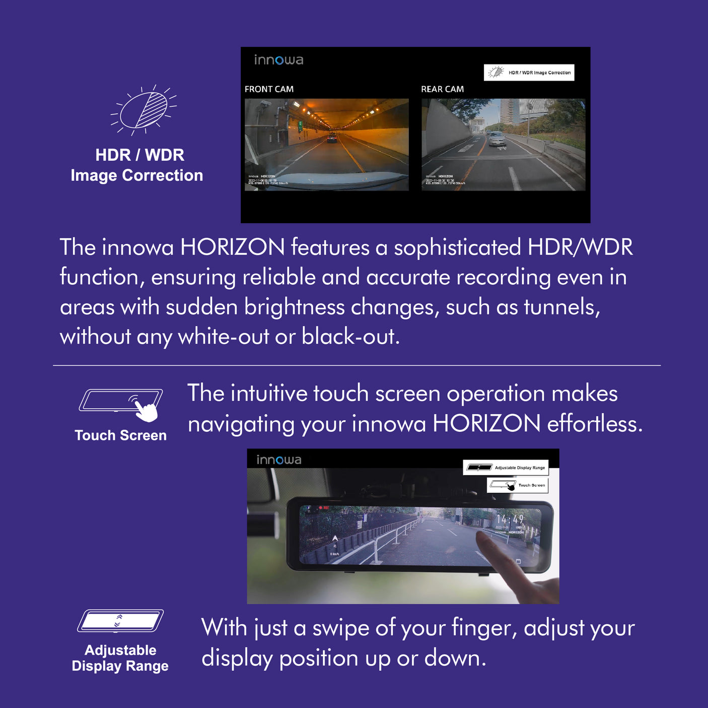 innowa Horizon Mirror Dash cam